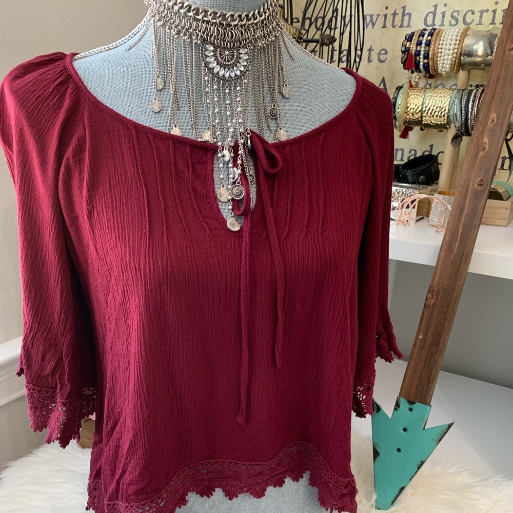 Boho gypsy forever 21 blouse size small